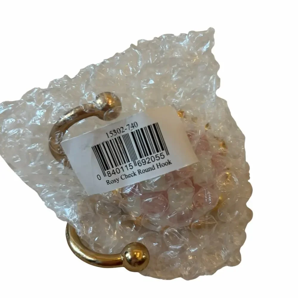 NEW Mackenzie-Childs Rosy Check Round Hook